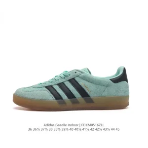 Adidas Originals Gazelle Indoor Retro Suede Leather Sneakers with Gum Sole