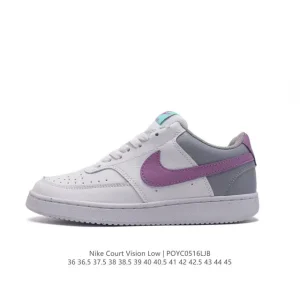 Nike Court Vision Low Vintage Leather Basketball Sneakers for Men and Women