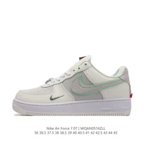 Nike Air Force 1 '07 Low White Leather Casual Sneakers for Men and Women