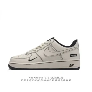 Nike Air Force 1 '07 Low White Leather Casual Sneakers for Men and Women