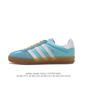 Adidas Originals Gazelle Indoor Retro Suede Leather Sneakers with Gum Sole