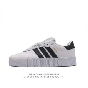 Adidas Originals Outdoor Classic Three Stripe Retro Casual Sneaker for Women