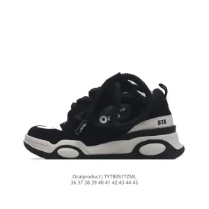 Ocai Retro Bread Shoes Chunky Fashion Sneakers for Men and Women