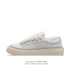 Dior J'Adior White Leather Sneakers with 3D Logo