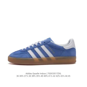 Adidas Originals Gazelle Indoor Retro Suede Sneakers with Gum Sole