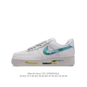 Nike Air Force 1 '07 Low White Leather Casual Sneakers for Men and Women