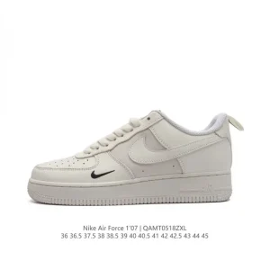 Nike Air Force 1 Low '07 White Leather Casual Sneakers