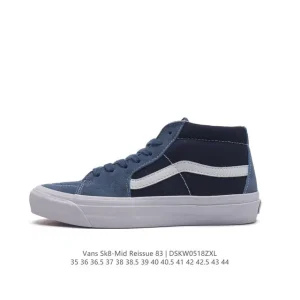 Vans Sk8-Mid Classic Canvas Skateboarding Shoes for Men and Women