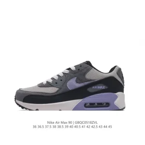 Nike Air Max 90 Retro Running Shoes with Leather and Mesh