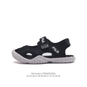 FILA Kids Summer Closed-Toe Sandals with Velcro for Boys and Girls