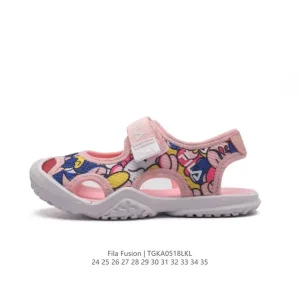 FILA Kids Summer Closed-Toe Sandals with Velcro for Boys and Girls