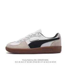PUMA Palermo OG Army Trainer Vintage Leather Sneakers for Men and Women