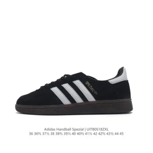 Adidas Handball Spezial Retro Court Shoes with Leather Upper and Gum Sole
