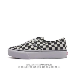 Vans Authentic Checkerboard Classic Canvas Skate Shoes