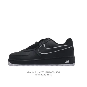 Nike Air Force 1 '07 Low White Leather Sneakers with Air Cushion