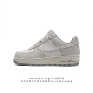 Nike Air Force 1 07 Low White Leather Casual Sneakers for Men and Women