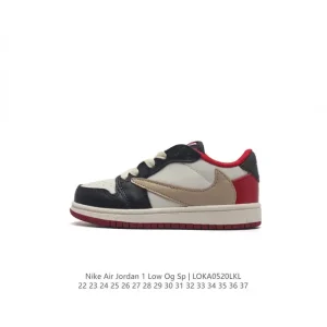 Jordan 1 Low OG SP Military Blue Kids Shoes Reverse Swoosh