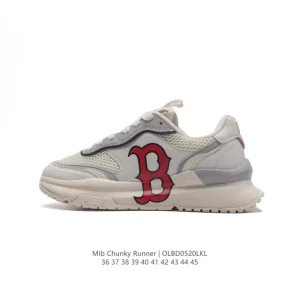 MLB Chunky Runner Liner Low Top Thick Sole Leather Sneakers 2023 New York Yankees