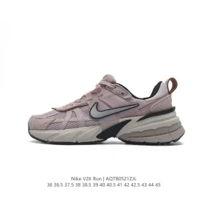 Nike V2K Run Retro Running Shoes White Metallic Silver