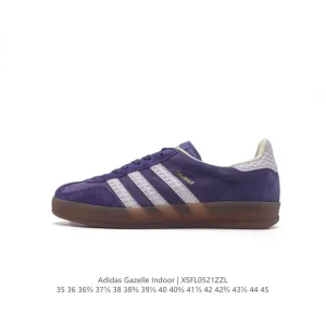 Adidas Originals Gazelle Indoor Retro Suede Sneakers with Gum Sole