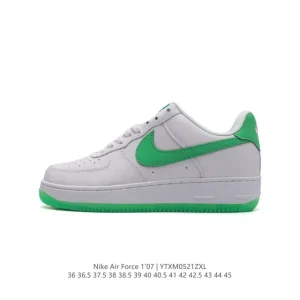 Nike Air Force 1 '07 Low White Leather Casual Sneakers for Men and Women