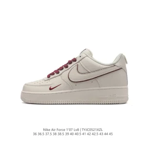Nike Air Force 1 Low 07 White Leather Sneakers for Men and Women