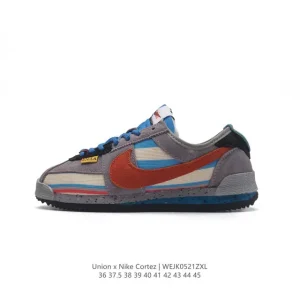 Union x Nike Cortez 'Un La' Premium Suede & Woven Upper Sneaker