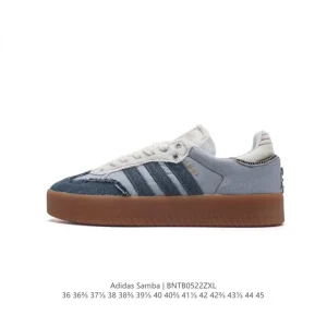 Adidas Samba Stacked Denim by atmos Dark Blue Denim Sneakers