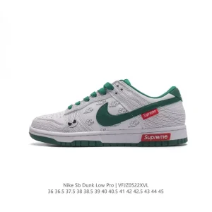Nike SB Dunk Low Pro XD6188-033 Vintage Leather Skate Shoes for Men and Women