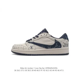 Jordan Military Blue Low OG SP Reverse Swoosh AJ1 Retro Basketball Shoes