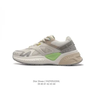 Dior Men's Low-Top Retro Lifestyle Sneakers with Thick Sole
