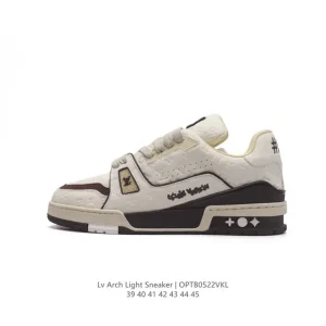 Louis Vuitton Trainer Sneaker Low Top Leather Shoes with Thick Sole
