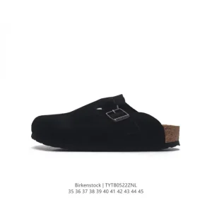 Birkenstock Boston Vl Suede Leather Cork Slippers for Men and Women