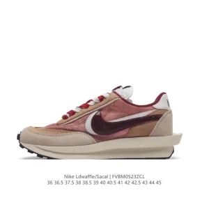 Sacai x Nike LDWaffle Double Swoosh Layered Sole Sneakers