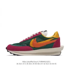 Sacai x Nike LDWaffle Layered Sole Running Shoe