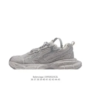 Balenciaga Runner Sneaker Low Top Retro Running Shoes with Full Diamonds