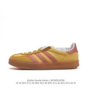 Adidas Originals Gazelle Indoor Retro Suede Sneakers with Gum Sole