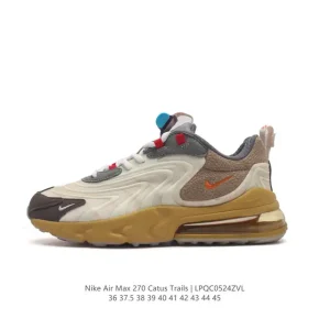 Nike Air Max 270 React Eng Cactus Jack Vintage Running Shoes