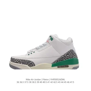 Jordan Air 3 Retro Se Men's Basketball Shoes White Black Cement