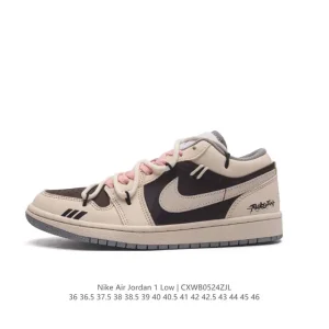 Jordan Low Gs White Black Phosphor Basketball Shoes