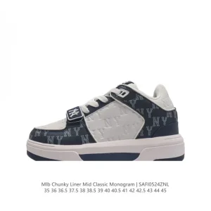 MLB Chunky Liner Mid Retro Streetwear Sneakers for Men and Women