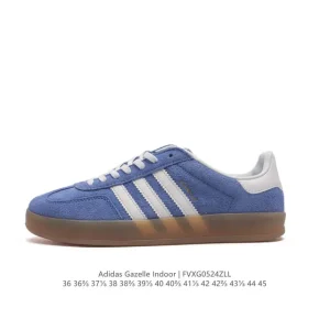 Adidas Originals Gazelle Indoor Retro Suede Sneakers with Gum Sole
