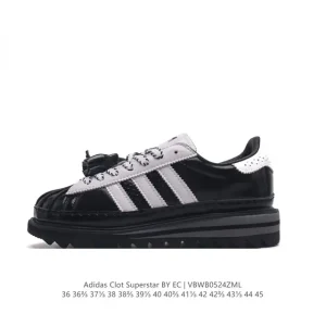 Adidas Clot Superstar Shark Teeth Thick Sole Limited Edition Retro Sneakers