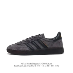 Adidas Handball Spezial Vintage Leather Court Shoes with Rubber Sole