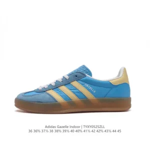 Adidas Originals Gazelle Indoor Retro Suede Sneakers with Gum Sole