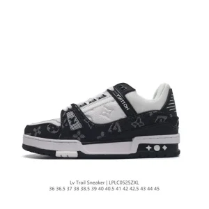 Louis Vuitton Trainer Sneaker Low Top Leather Fashion Shoes