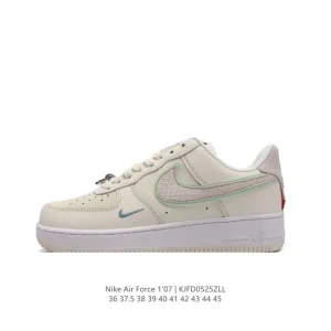 Nike Air Force 1 '07 Low White Leather Casual Sneakers for Men and Women