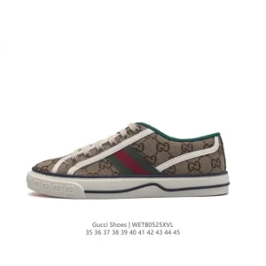 Gucci Tennis 1977 GG Canvas Sneaker Red Green Rubber Sole
