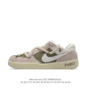 Nike SB Force 58 Skateboarding Shoes with Dual Laces and Ventilation