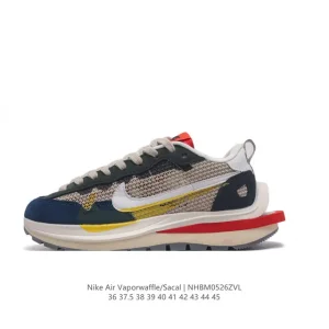 Nike x Sacai Vaporwaffle 3.0 Red Neptune Green Deconstructed Running Shoe